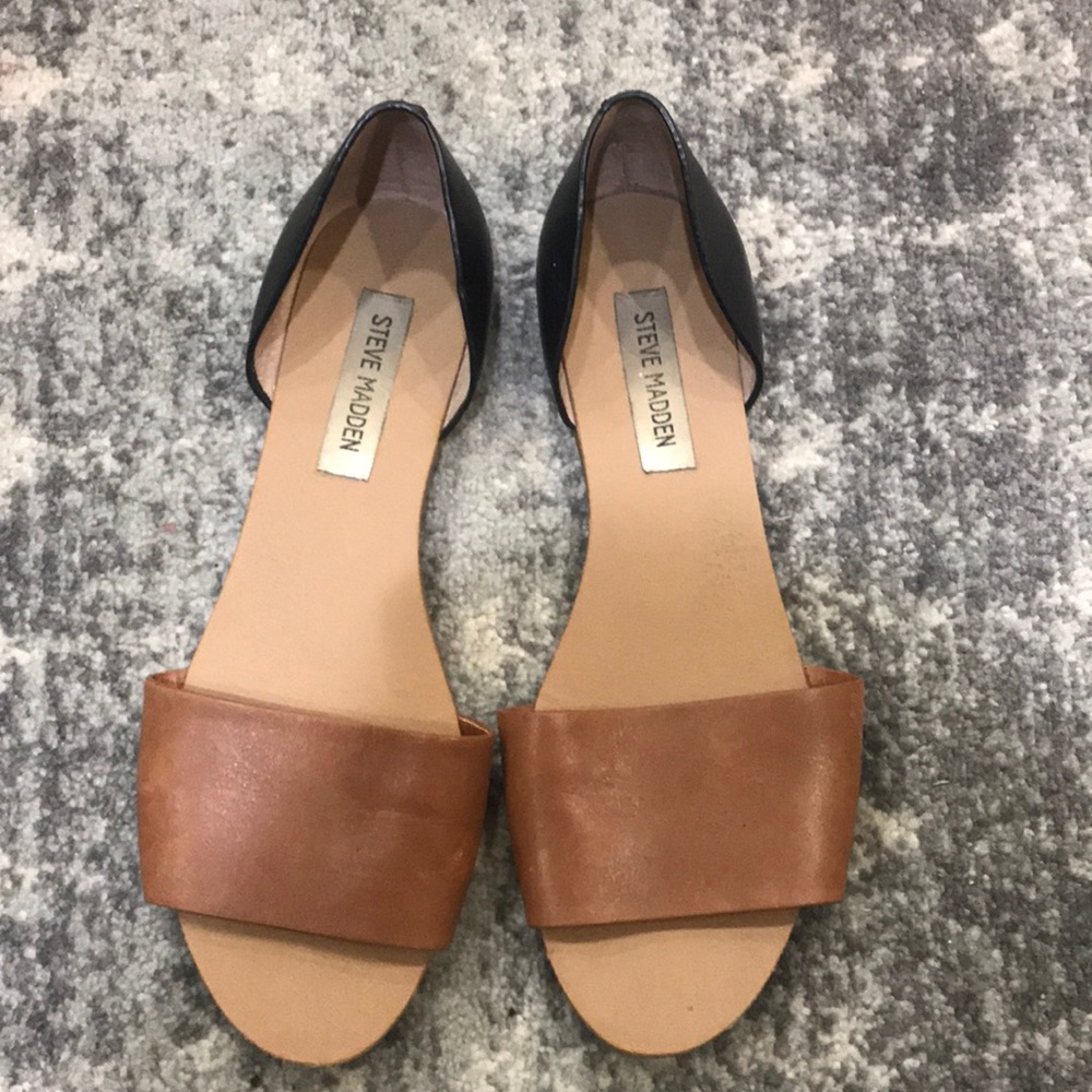 Black & Brown 8.5 Steve Madden Flats